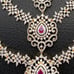 CZ Ruby Stone Multi Strand Long Necklace,Green Necklace, Jewelry, Bridal