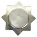 Star Shaped Serving Platter Plate 8 Point Shiny Silver Cast Aluminum