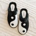 NIB Soludos Yin And Yang Slippers Black White size 6 ANTHROPOLOGIE