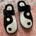 NIB Soludos Yin And Yang Slippers Black White size 6 ANTHROPOLOGIE