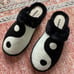 NIB Soludos Yin And Yang Slippers Black White size 6 ANTHROPOLOGIE
