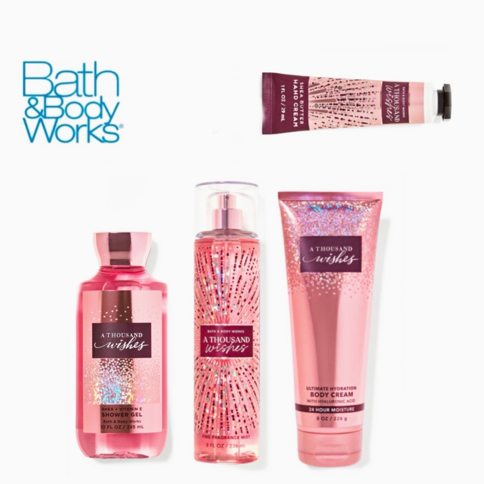 NEW Bath and Body Works A Thousand Wishes Set + Free Gift!