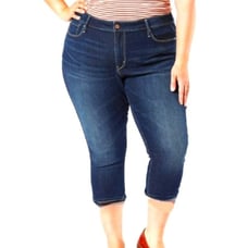 NWOT Signature Levi Strauss Women's Capri Calf Length Blue Denim Jeans Size 10