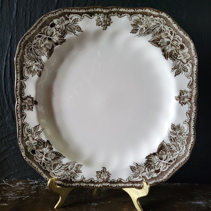 Johnson Brothers Brown Transferware The Friendly Village Square Salad Plate