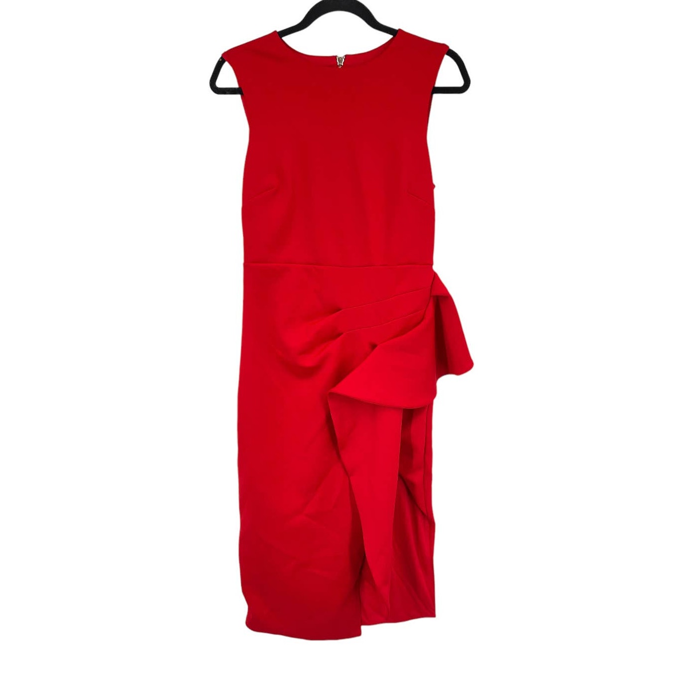 Alexia Admor dress Valeri Asymmetric ruffle sleeveless red Small S