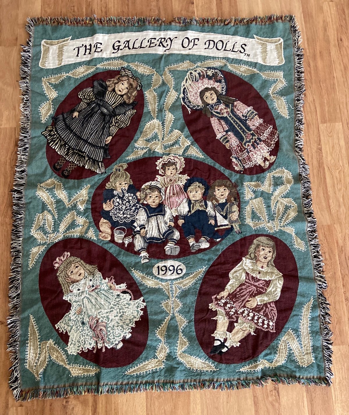 1996 Vintage The Gallery of Dolls Tapestry