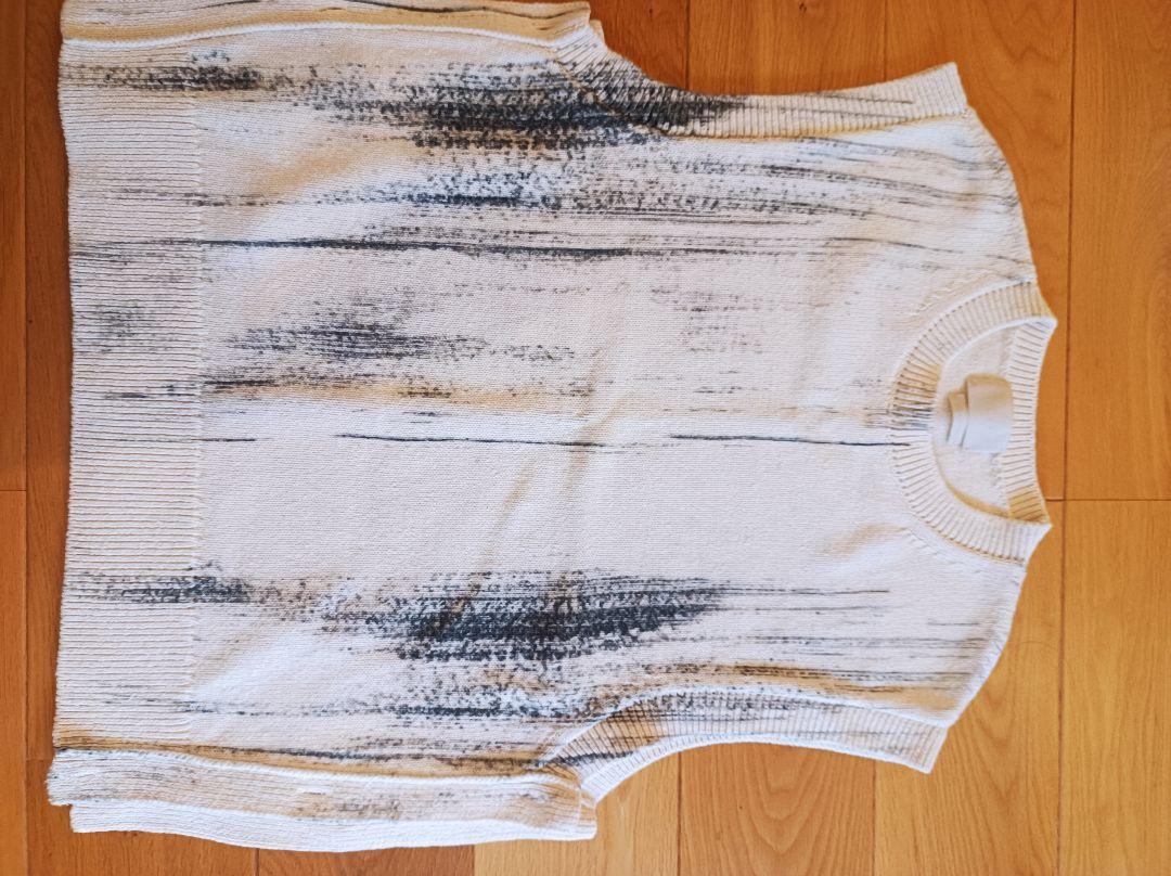 yoke/22SS/Printed Cotton Crewneck Vest