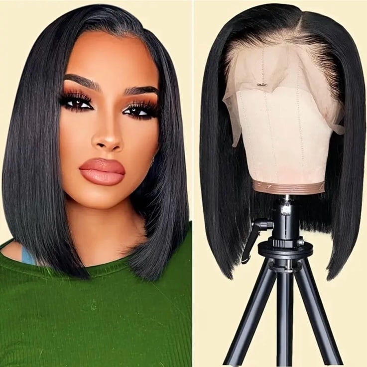 14 Inch human hair bob wig