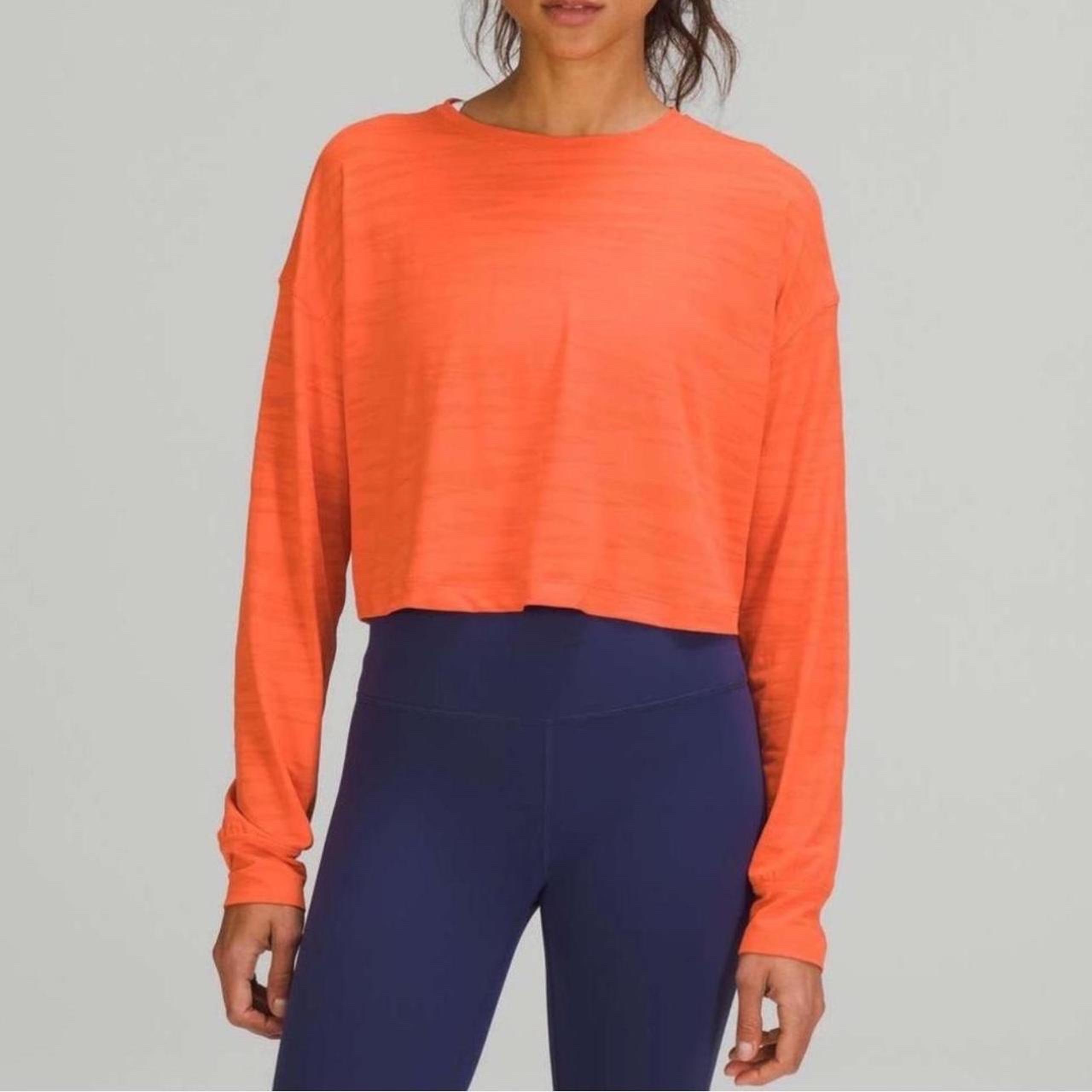 Lululemon orange long sleeve top