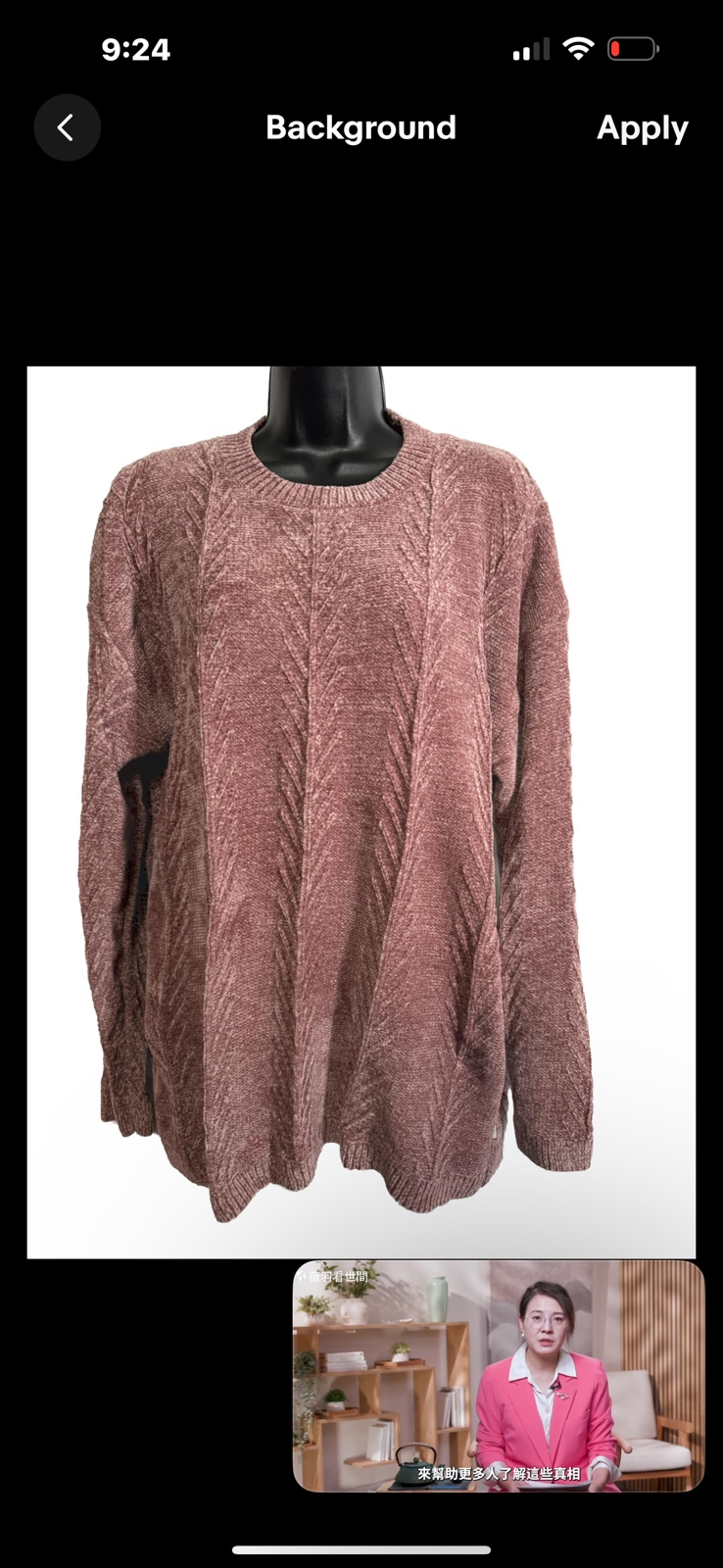 Orvis Women's Chenille Crewneck Pullover Sweater Long Sleeve Size XL Pink