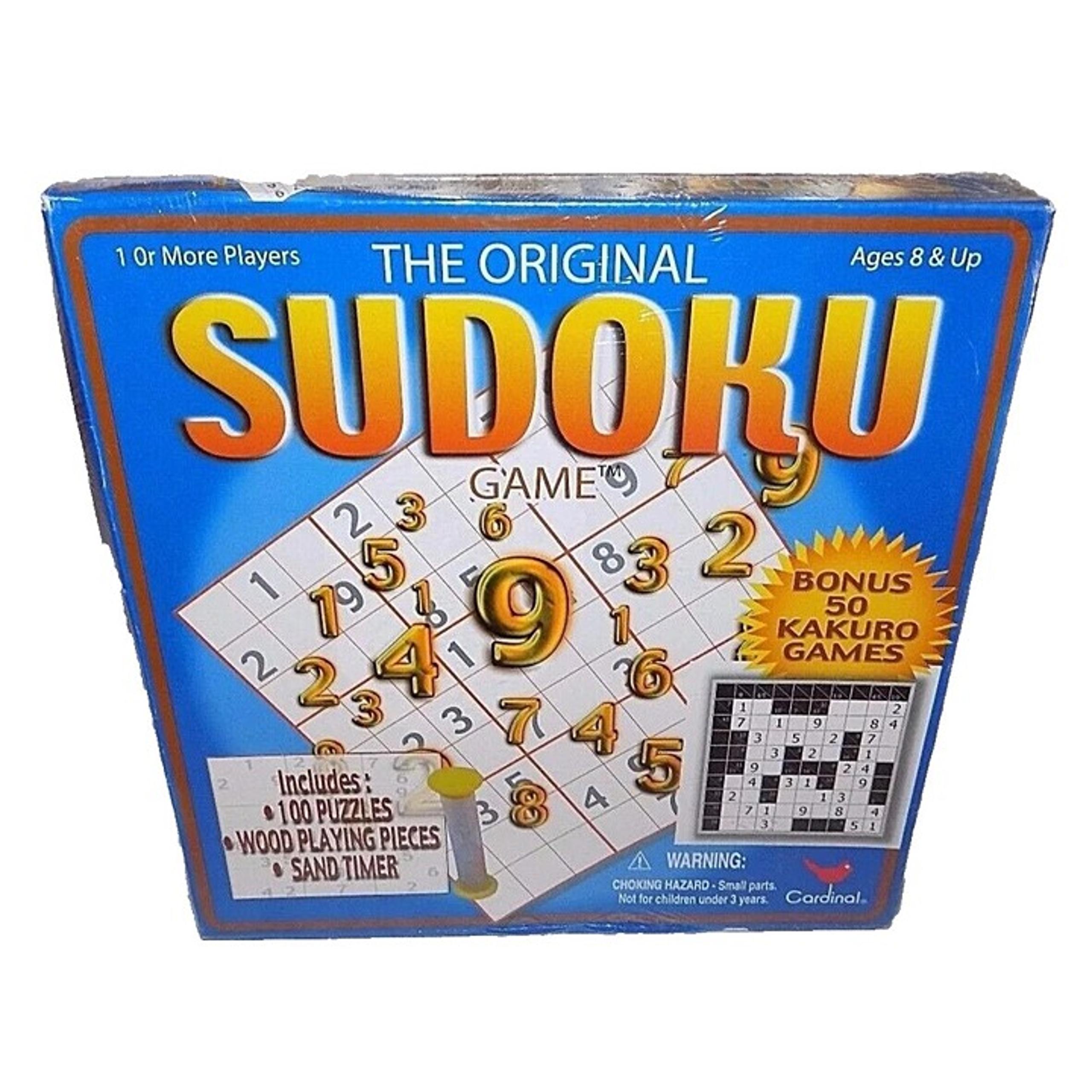 Wooden Sudoku Game Board with Tiles Puzzle Strategy & Kakuro Cardinal Industries