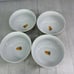 Rachael Ray LITTLE HOOT Autumn Stripe Owl Bands Porcelain Soup Cereal Bowl Set 4