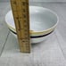Rachael Ray LITTLE HOOT Autumn Stripe Owl Bands Porcelain Soup Cereal Bowl Set 4