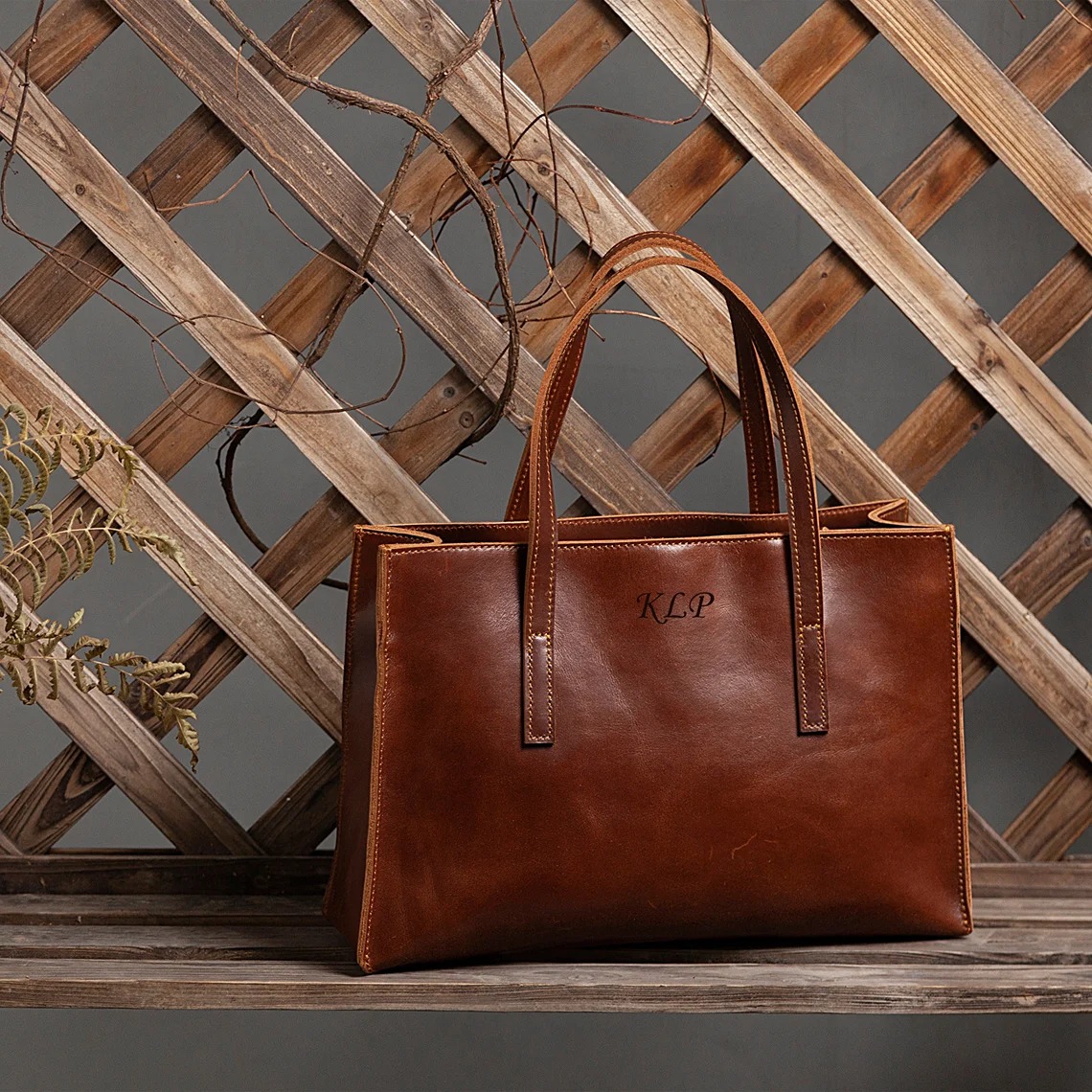 Personalized Leather Tote Bags For Women, Simple Small Leather Tote Bags,