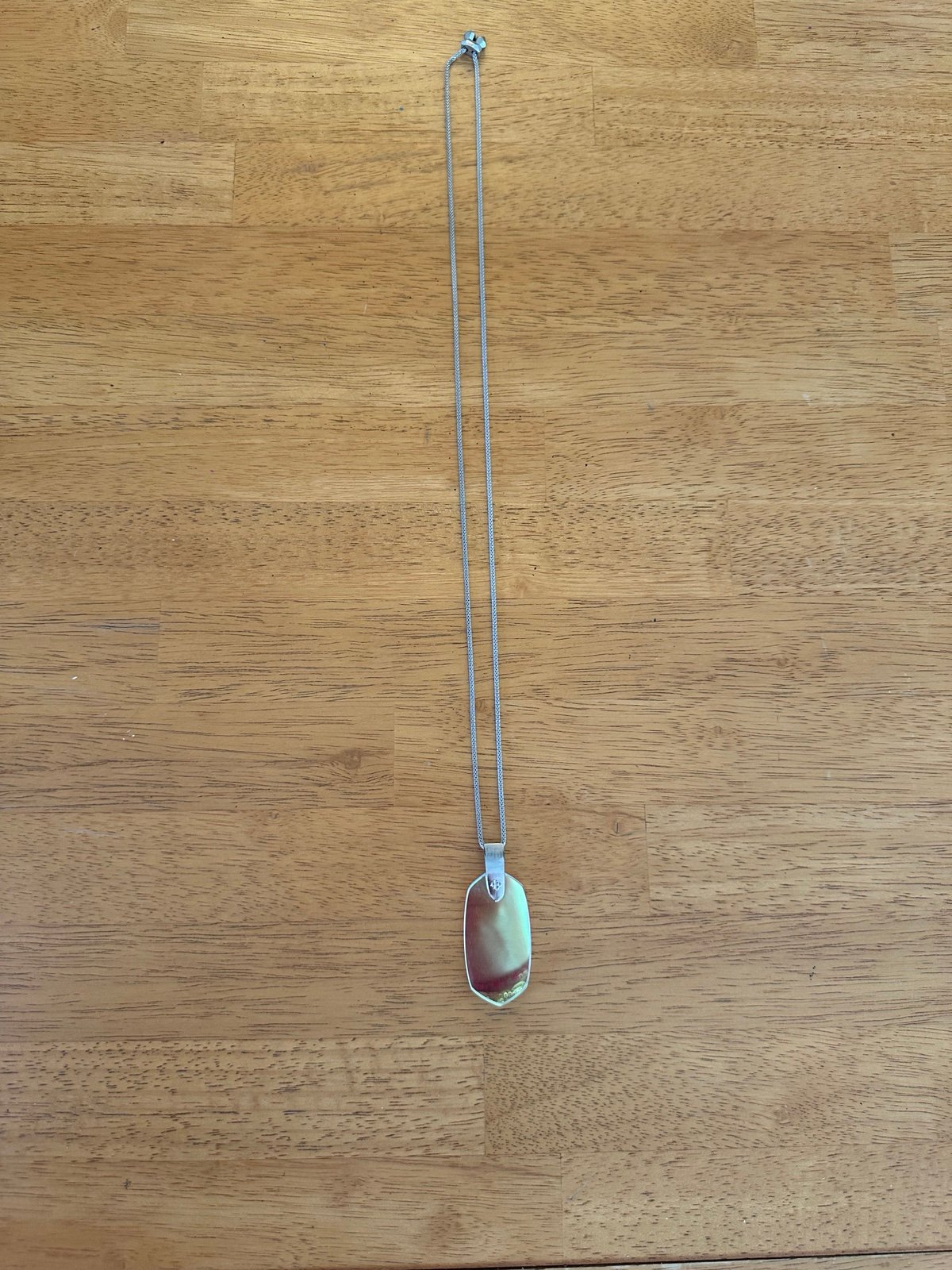 Kendra Scott Inez Necklace Dichroic Glass Silver Chain
