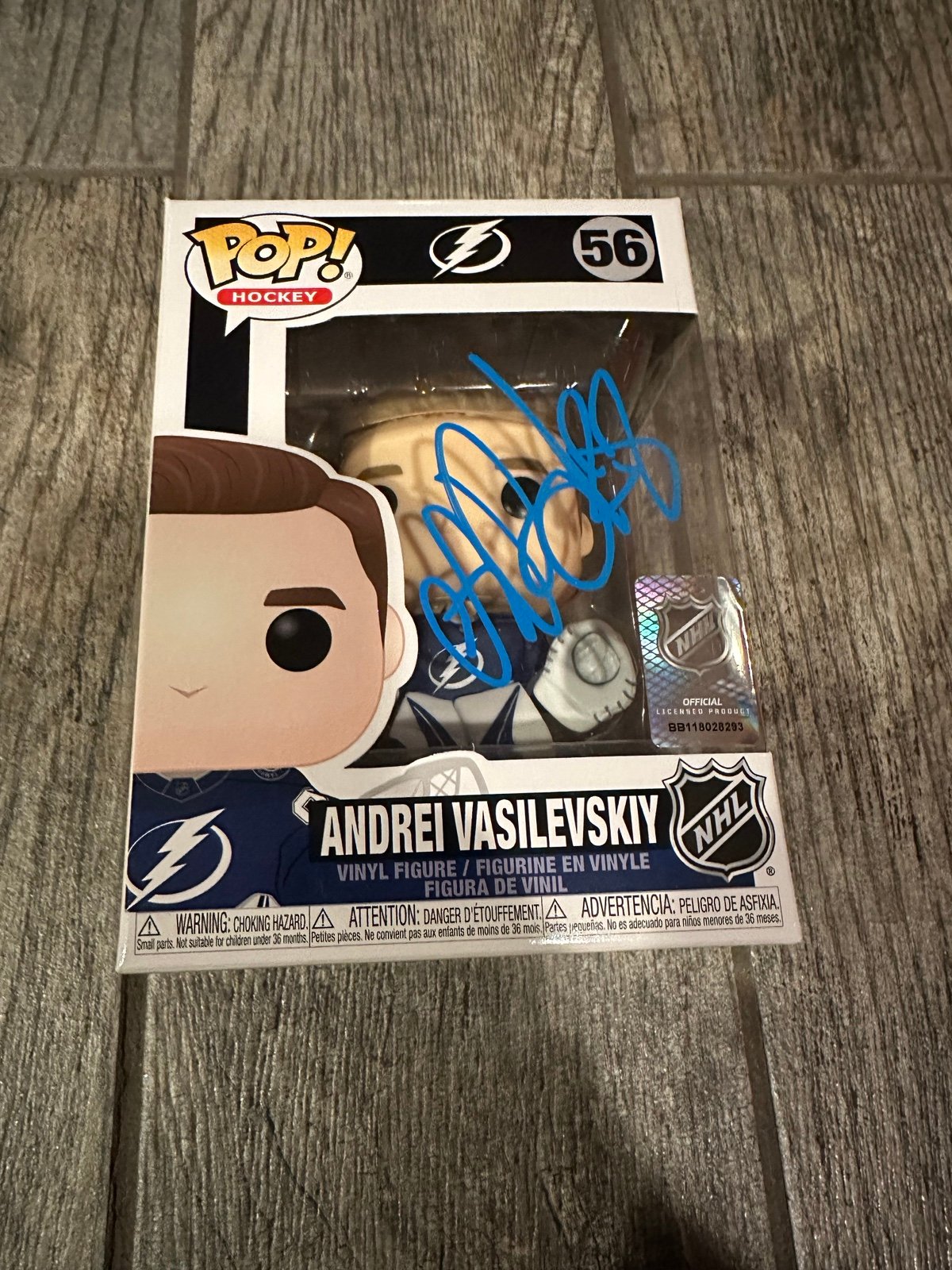ANDREI VASILEVSKIY SIGNED TAMPA BAY LIGHTNING FUNKO POP PSA/DNA COA AUTOGRAPHED