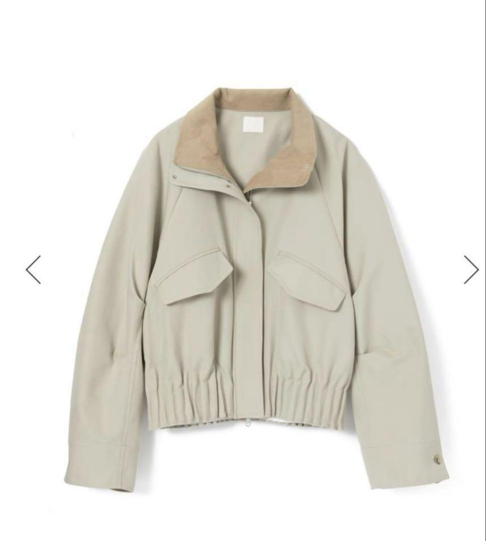 特価商品  Rielle (Beige) Blouson Collar Stand Riche ジャケット・アウター