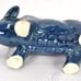 Vintage Chinese Porcelain Animal Figure of a Pig with Blue Monochrome Glaze