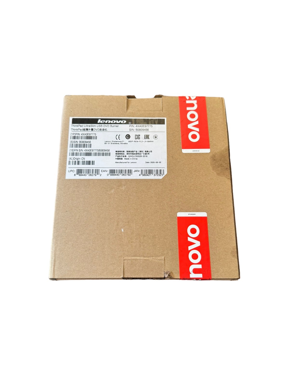 Lenovo ThinkPad UltraSlim USB DVD burner 4XA0E97775
