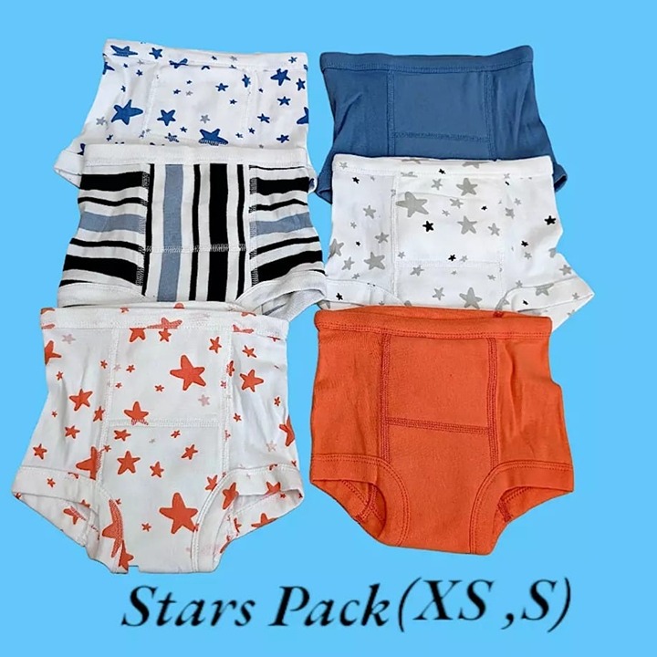 Hanna Andersson Potty Training Underwear Pack of 6 - Stars Pack Size S
