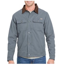 WOOLRICH The Drifter Jacket Gray Work Jacket Canvas Sherpa Lined SZ XL