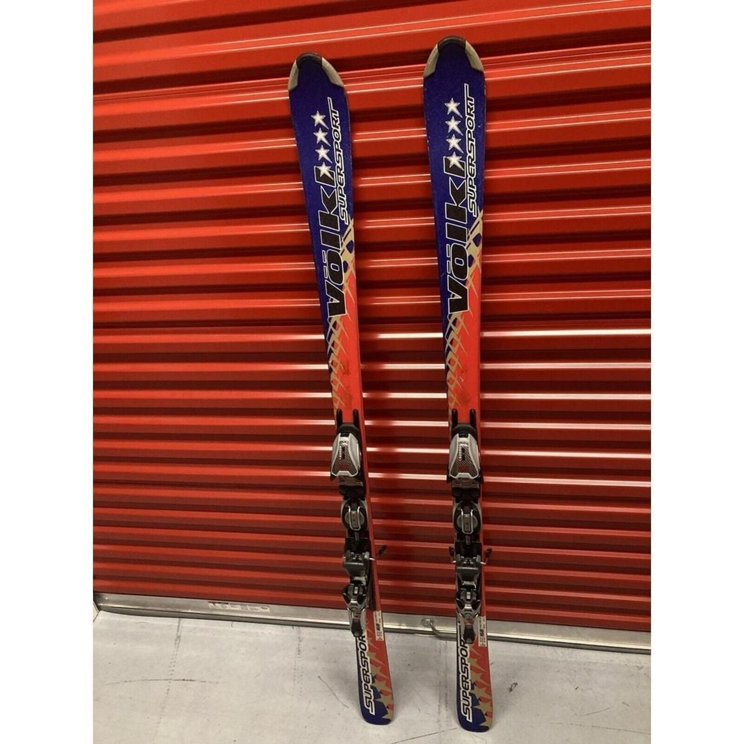 Volkl Supersport Skis  Red White Blue Bindings  168mm
