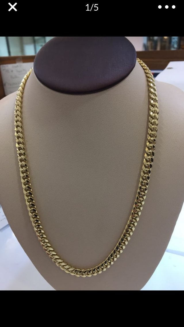 10 K Y Gold Maimi link chain