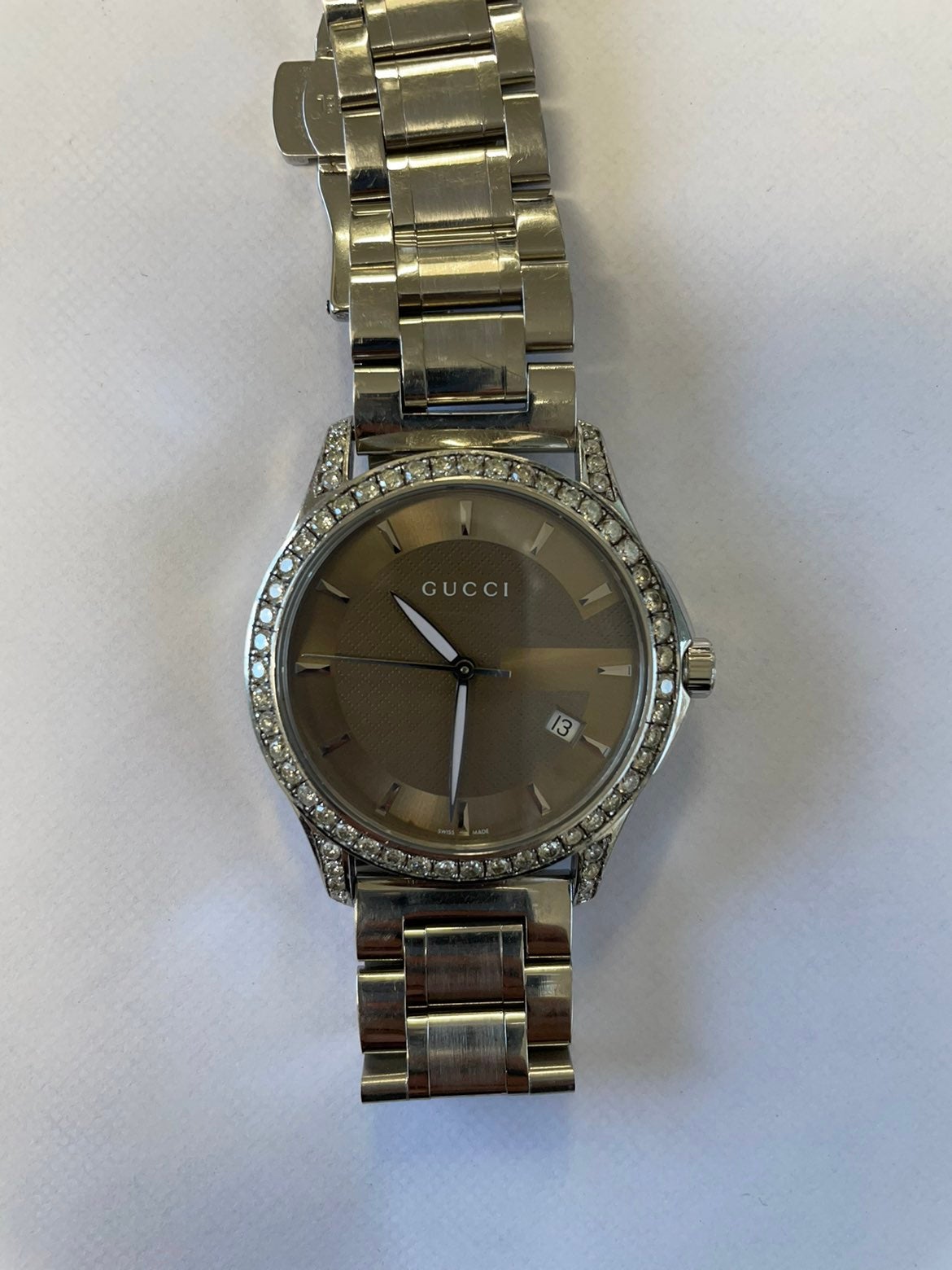 Gucci mens watch 2ct diamond