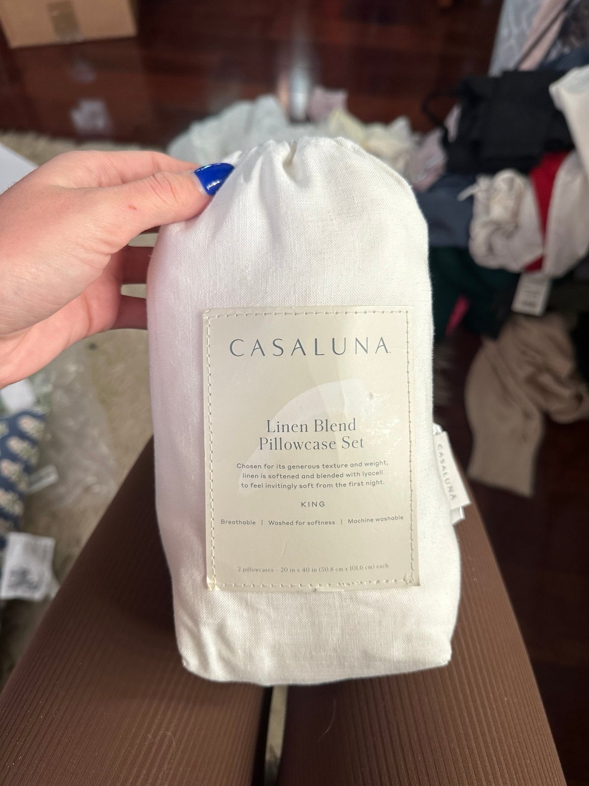 Casaluna linen blend pillow case set