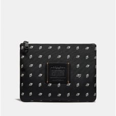 Coach Multifunctional Pouch With Dot Diamond Print NWT