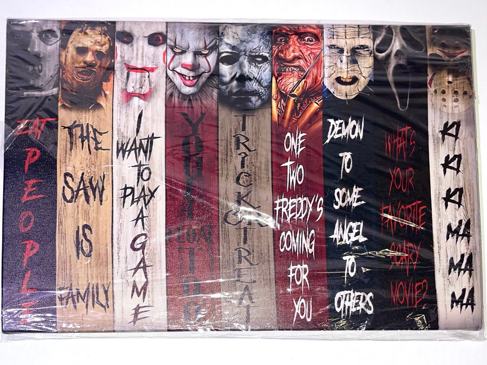 Horror Legends Horror Characters Horror Movie Poster Art Deco Canvas 12” x 18”