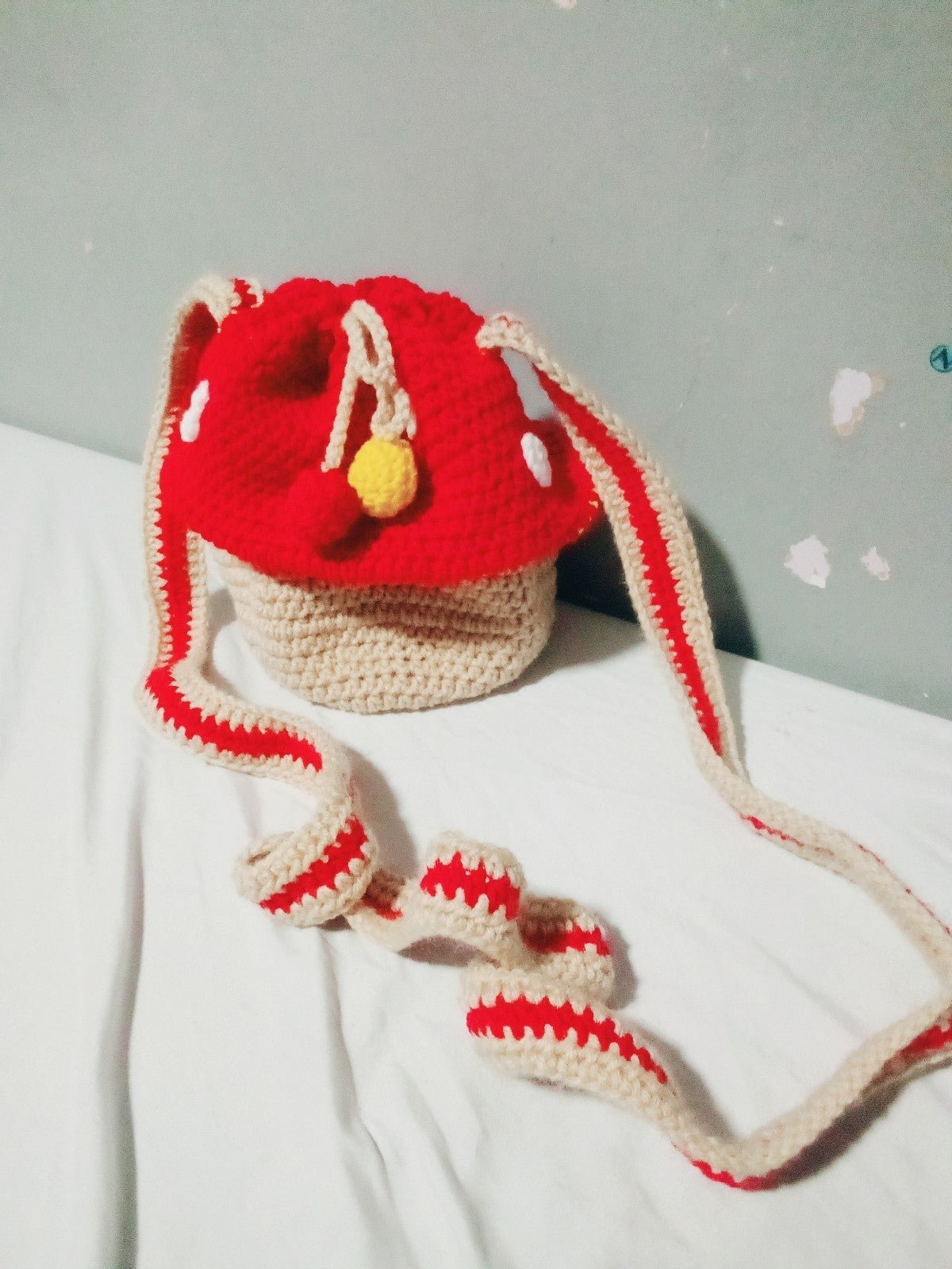 Red mushroom bag