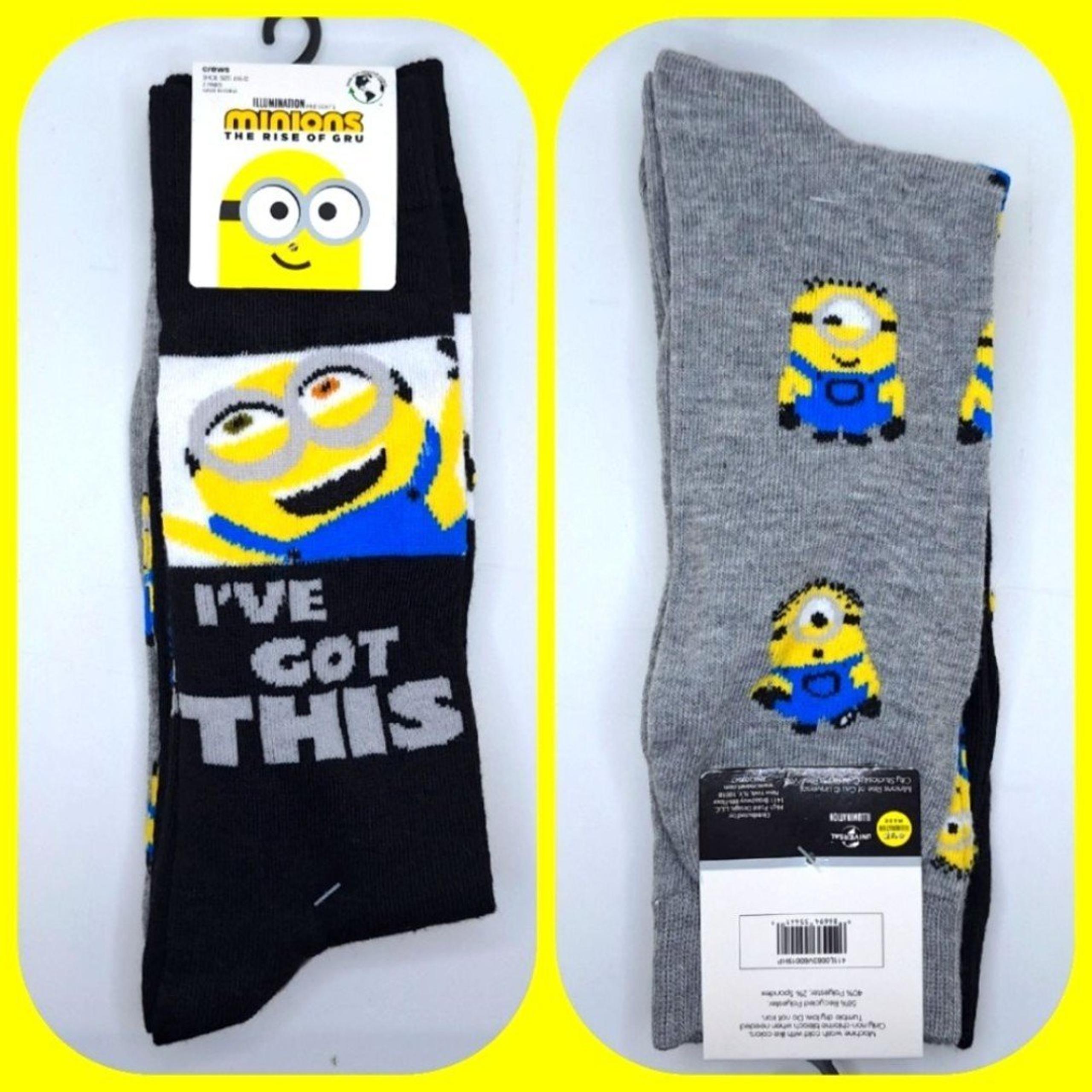The minions movie crew socks I've git this 2 pair bundle