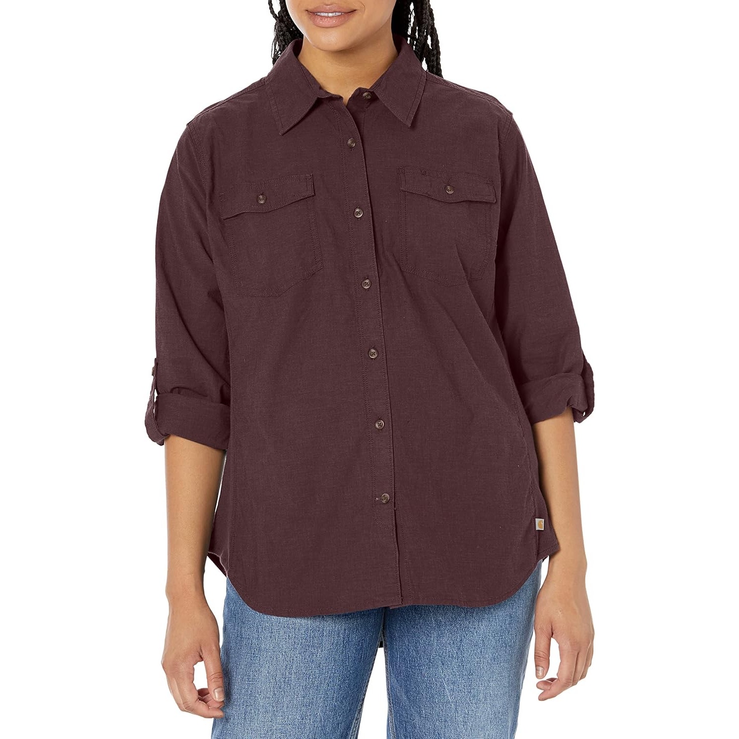 Carhartt Women's Rugged Flex Bozeman Shirt in brown size XXL 20