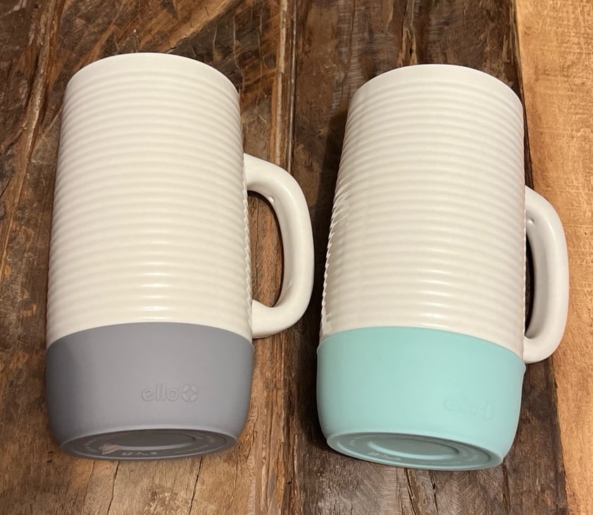 ELLO JANE Bundle Pair of Ceramic Travel Mugs, Tumblers 18 OZ