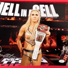 WWE NXT Charlotte Flair Autographed 11x14 Photo GG Signed Wrestlemania JSA COA