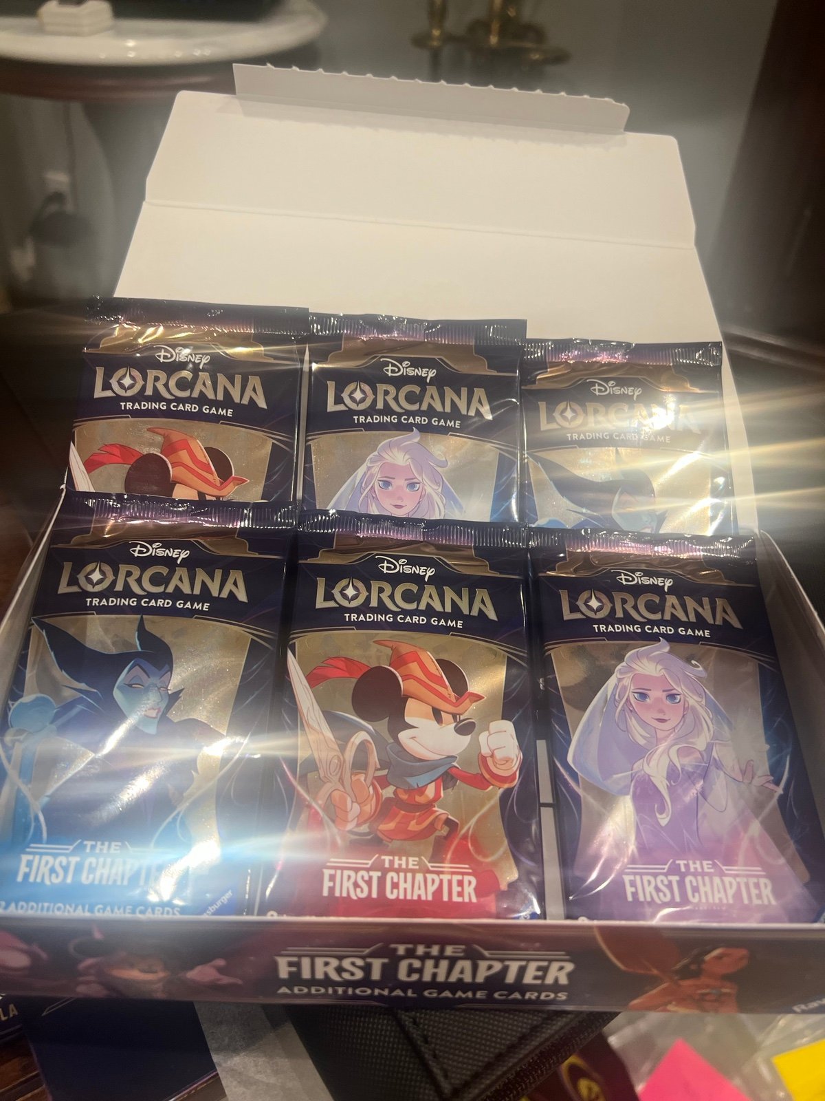 Lorcana 6 sealed booster packs !! Disney trading cards