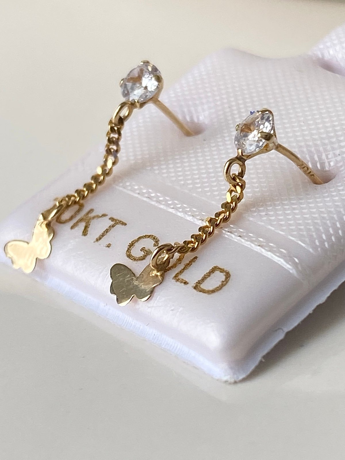 10k Gold Butterfly Earrings