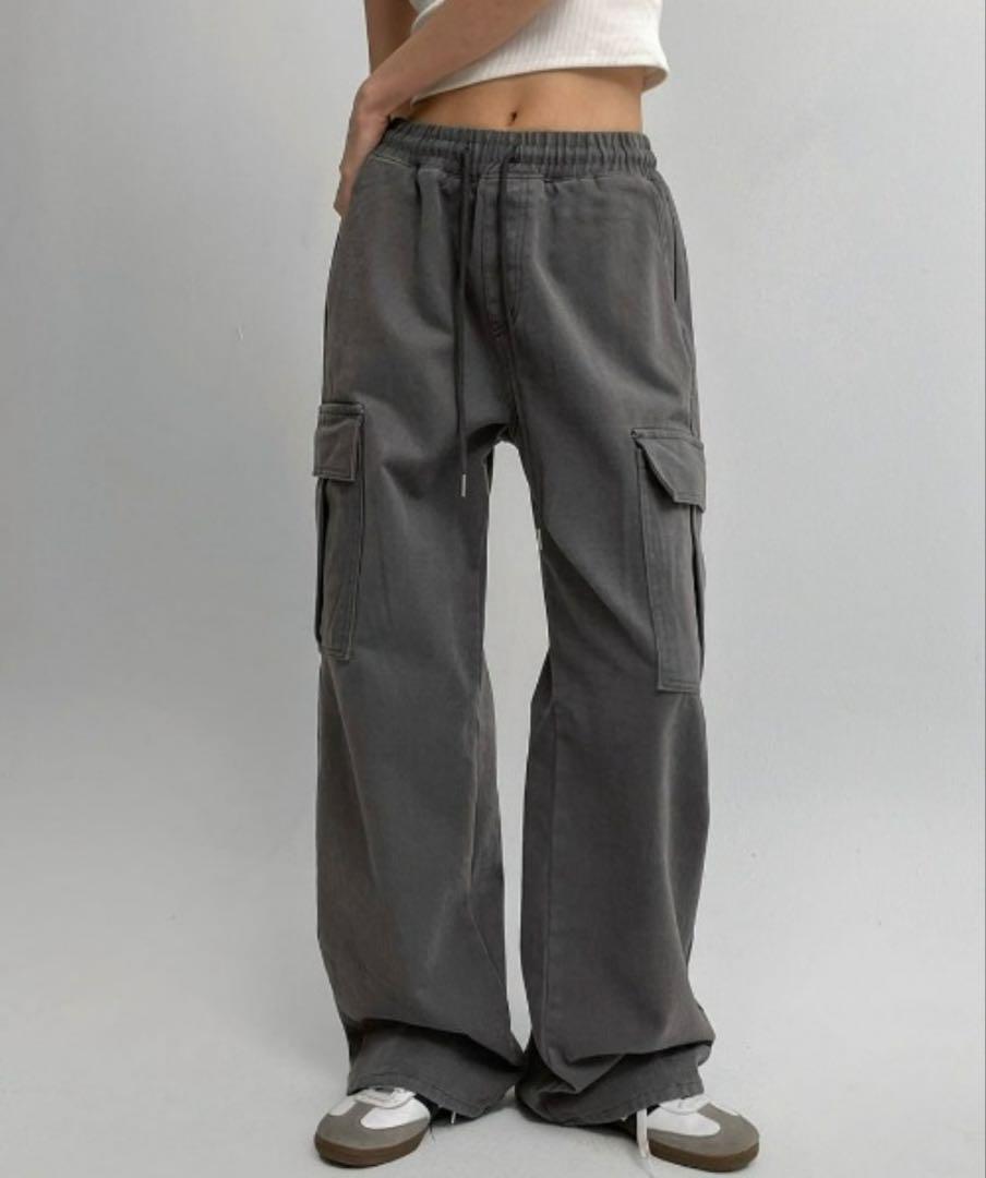 ## 【BLACKUP】MADE Cliff Cotton Wide Cargo Pants