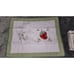 Vintage Handmade Embroidered Strawberry Pillow Patchwork Sham. Set of Two.