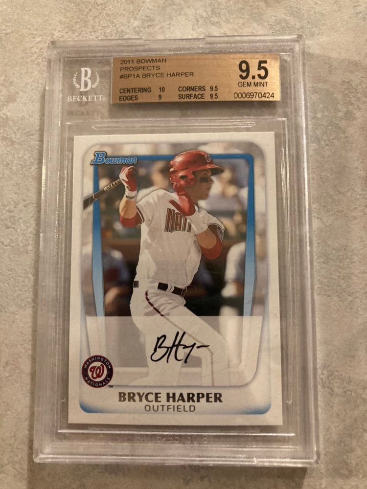 2011 Bowman Bryce Harper BGS 9.5
