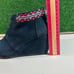 TOMS Suede Desert Wedge Booties Ankle Boots Lace Up Blue Preppy Womens 6.5