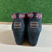 TOMS Suede Desert Wedge Booties Ankle Boots Lace Up Blue Preppy Womens 6.5