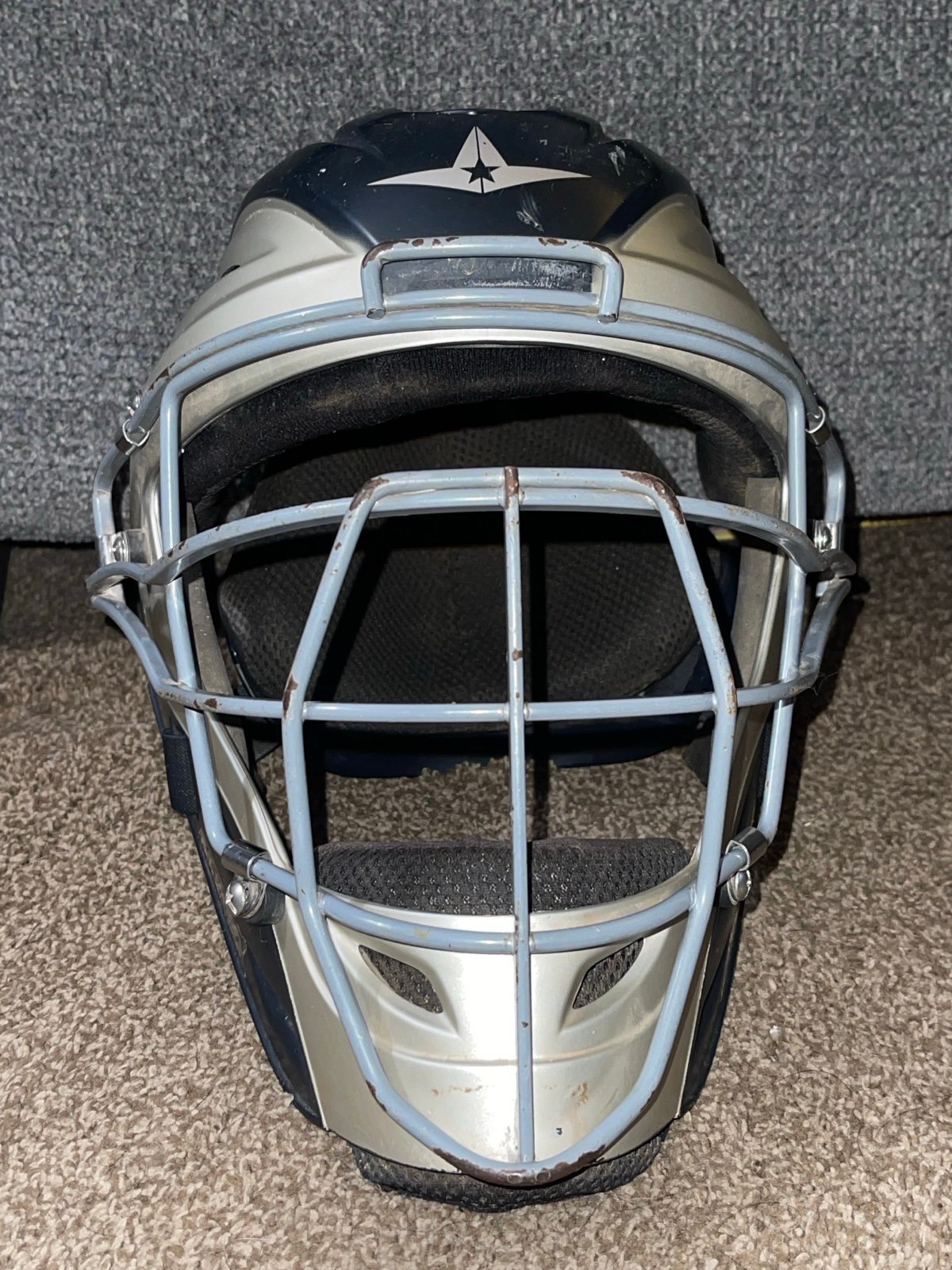 All Star MVP2500 Baseball Catchers Mask Adult Size 7,71/2 Used Pre Owned Gear E.