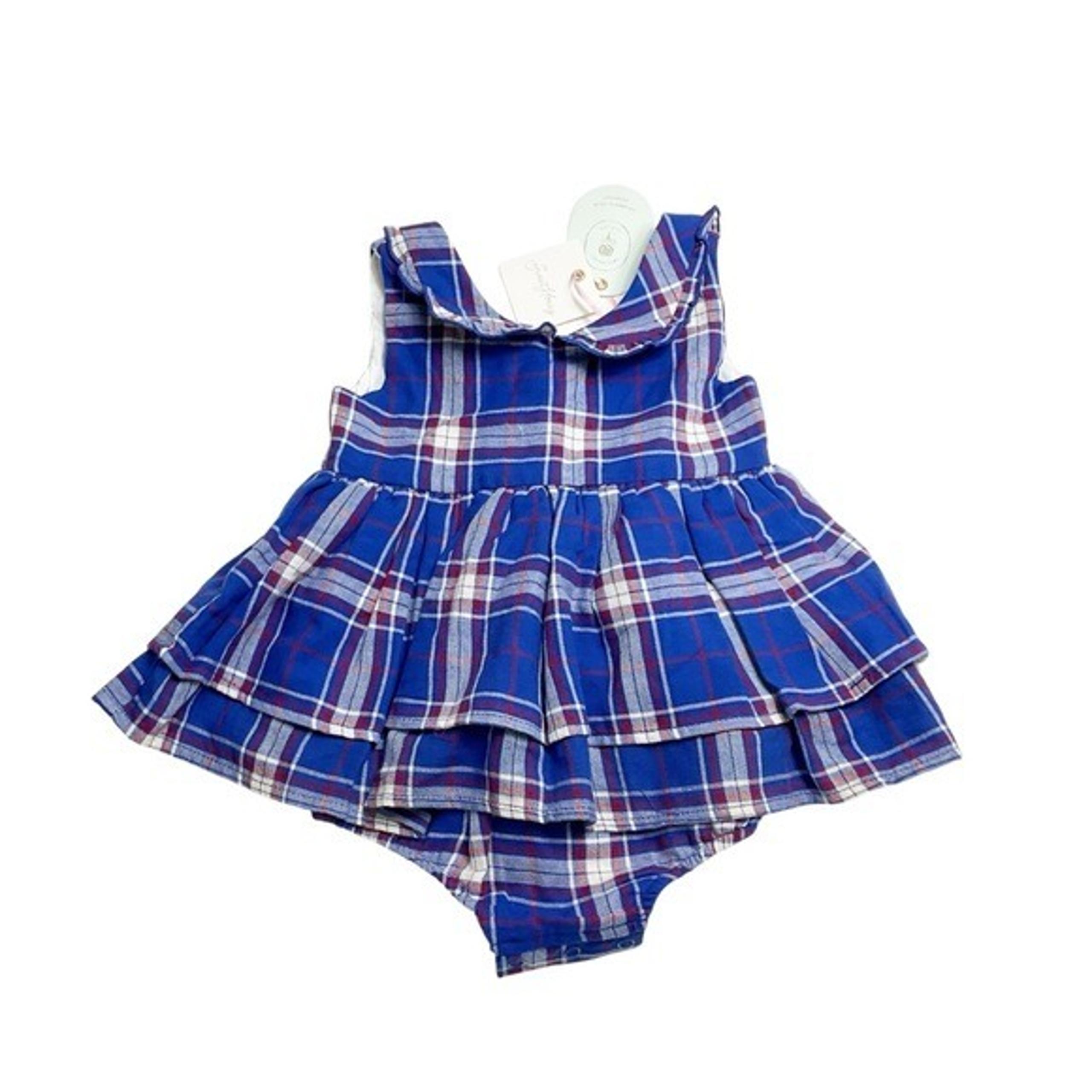 New! SweetHoney blue plaid dress size 18mo