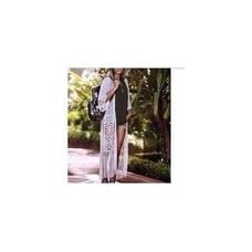 Fringed Kaftan Kimono Cover Up