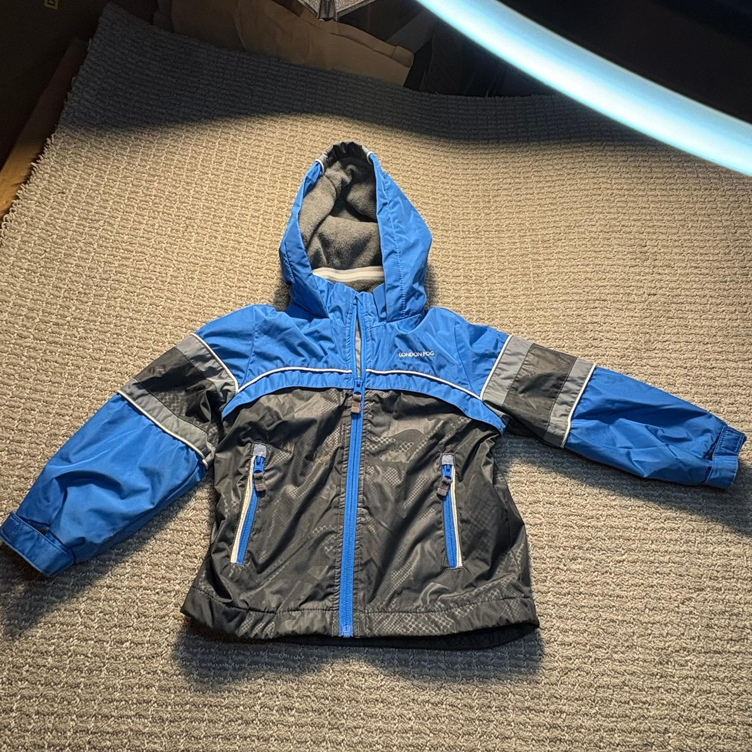 London Fog Boys Warm Hooded Fleece Lined Coat Size 4