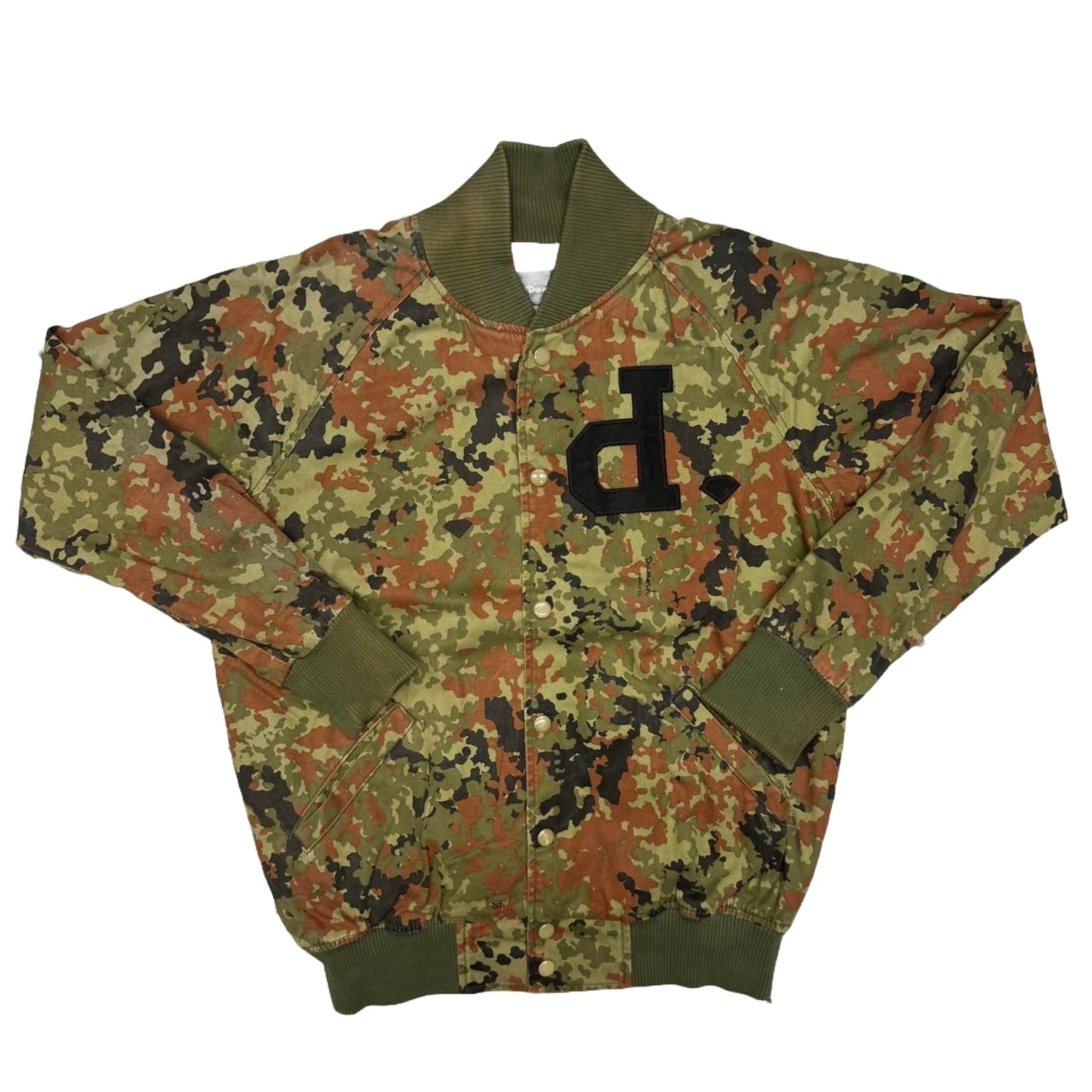 Y2K 00s Diamond Supply Co Camo Varsity Bomber Button Jacket S