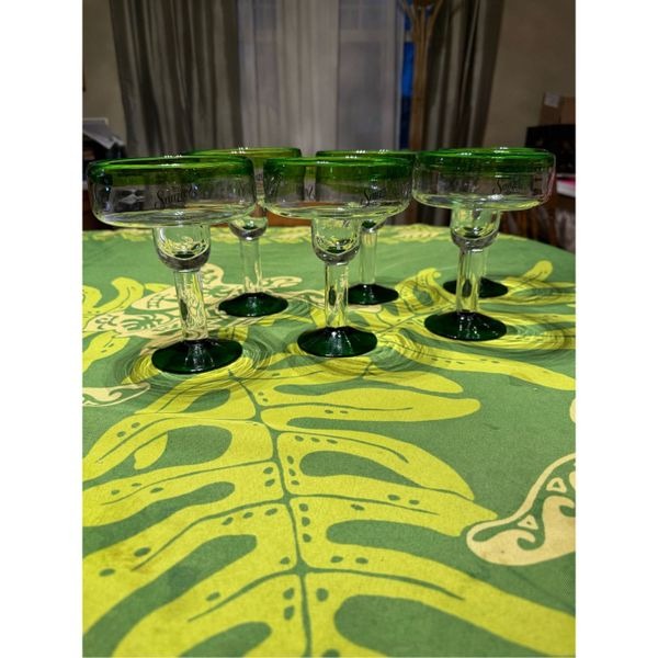 Sauza Hand-Blown Style Margarita Glasses - Set of 6