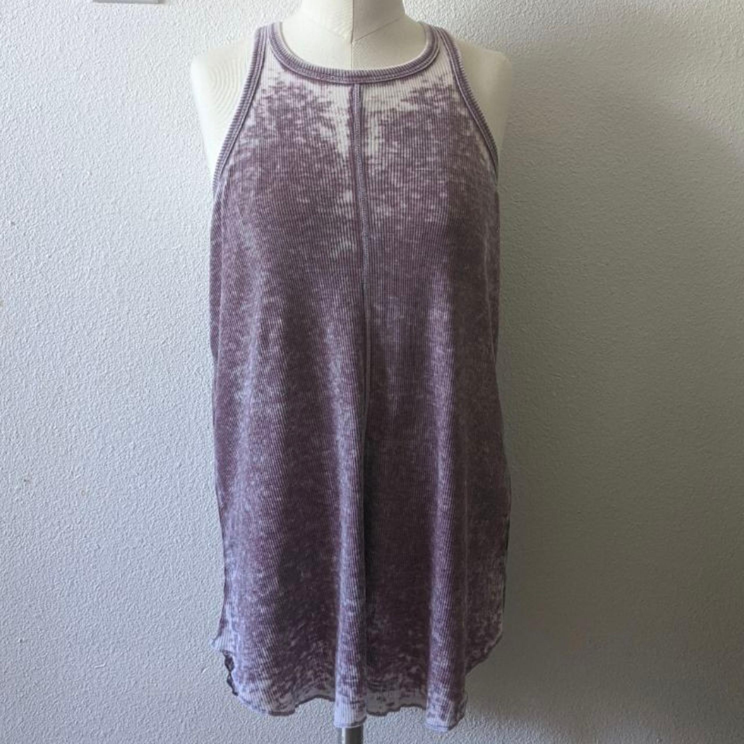Chaser New Purple Ribbed Burnout Tank